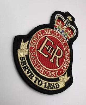 Royal Military Academy Sandhurst Machine Embroidered Badge Iron Or Sew On Patch