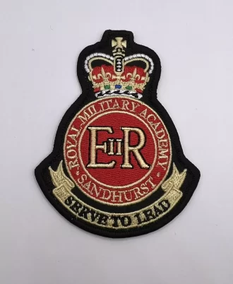 Royal Military Academy Sandhurst Machine Embroidered Badge Iron Or Sew On Patch