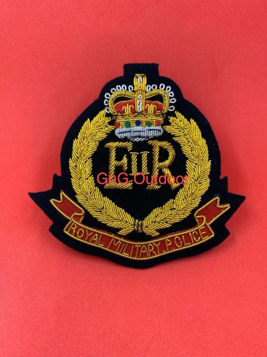 Royal Military Police Blazer Badge RMP Hand Embroidered Bullion And Wire Badge