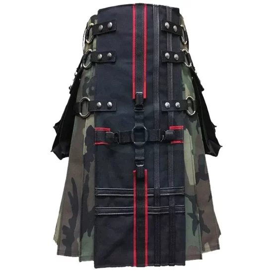 Scottish Handmade Camo Hybrid Utility Kilt for Men