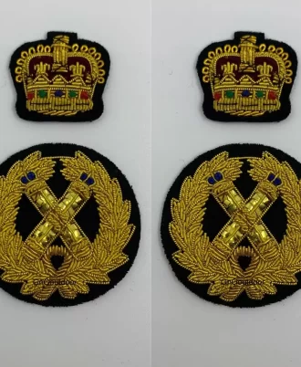 Shoulder Epaulettes Rank Badge Hand Embroidered Gold Bullion Wire Shoulder Rank