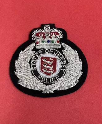 State Of Jersey Police Embroidered Bullion Wire Hat Badge Replica Police Badges