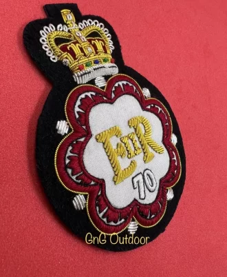 The Queen’s Elizabeth II Blazer Badge EiiR Hand Embroidered Bullion Wire Patch