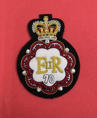 The Queen’s Elizabeth II Blazer Badge EiiR Hand Embroidered Bullion Wire Patch