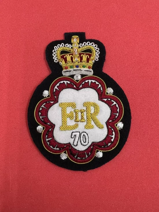 The Queen’s Elizabeth II Blazer Badge EiiR Hand Embroidered Bullion Wire Patch