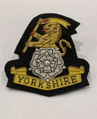 Yorkshire Regiment Wire Embroidered Bullion Blazer Badge - British Army Military