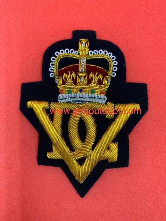 5th INNISKILLING DRAGOON GUARDS BLAZER BADGE HANDMADE WITH BULLION & WIRE BADGE