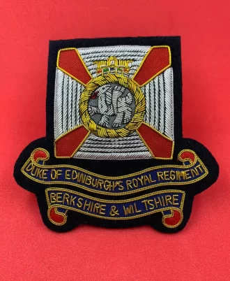 Duke Of Edinburgh’s Royal Regiment Blazer Badge Handmade With Bullion And Wire