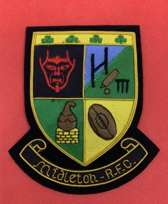 Midleton RFC Handmade Bullion And Wire Badge