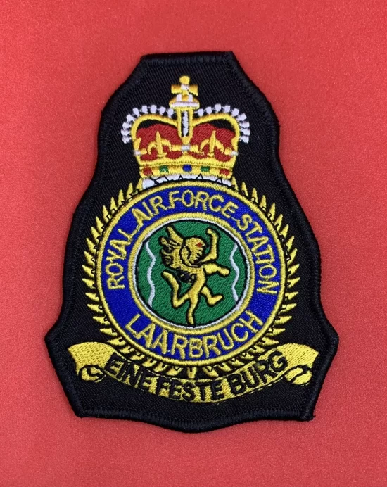 RAF Laarbruch Station Badge Royal Air Force Squadron Machine Embroidered Patches