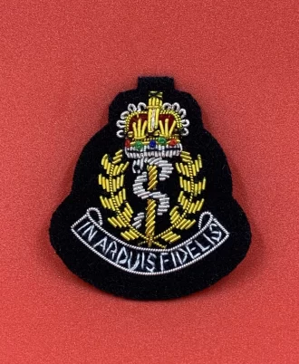 RAMC Officers Beret Cap Badge Royal Army Medical Corps Bullion Wire Badge Black