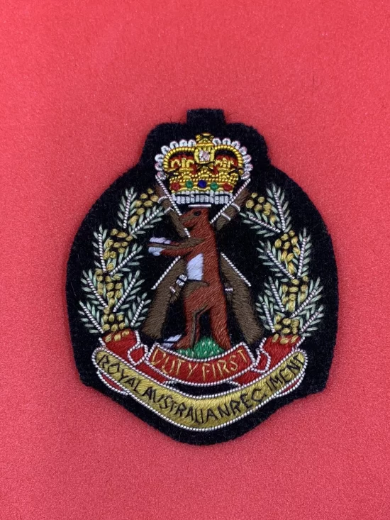 Royal Australian Regiment Beret Badge RAR Embroidered Bullion And Wire Cap Badge