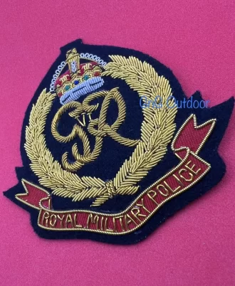 Royal Military Police Embroidered Bullion Wire King’s Crown Blazer Badge RMP