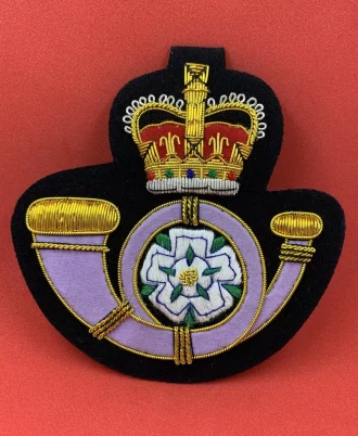 THE KINGS OWN YORKSHIRE LIGHT INFANTRY BLAZER BADGE QUEENS CROWN KOYLI BADGE