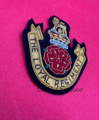 The Loyal Regiment Blazers Badge TLR Hand Embroidered Bullion Wire Blazer Badge