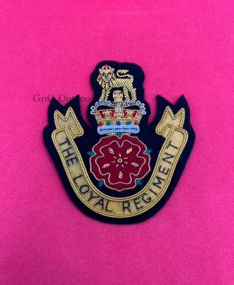 The Loyal Regiment Blazers Badge TLR Hand Embroidered Bullion Wire Blazer Badge