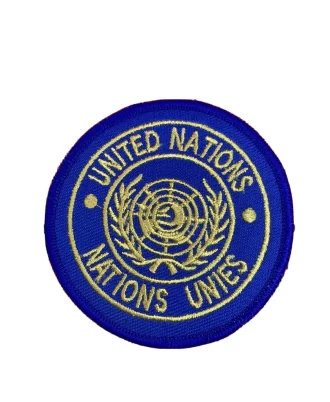 United Nations Cloth Shoulder Patch UN Machine Embroidered Badge