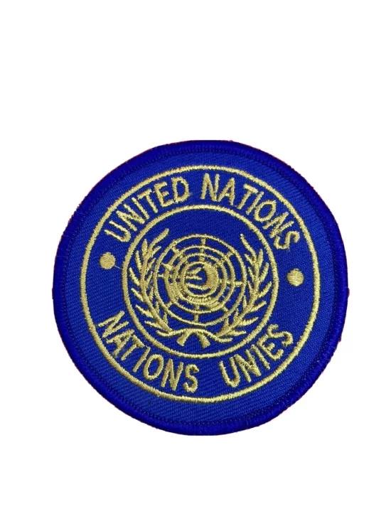 United Nations Cloth Shoulder Patch UN Machine Embroidered Badge