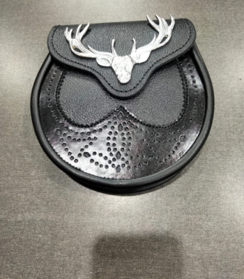 Stag Head Premium Leather Sporran