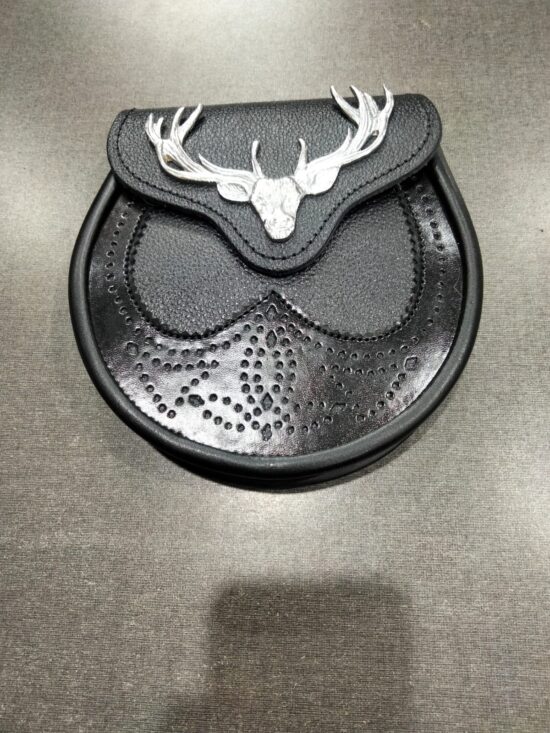 Stag Head Premium Leather Sporran