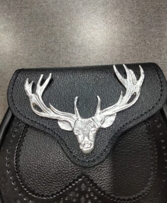 Stag Head Premium Leather Sporran